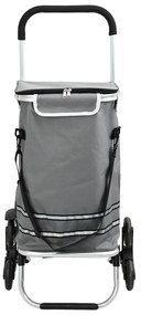 vidaXL Καρότσι Αγορών Γκρι 47 x 39 x 100.5 εκ. Ύφασμα Oxford