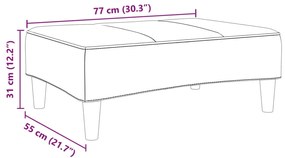 Υποπόδιο Σκούρο Γκρι 77x55x31 εκ. Υφασμάτινο 4007372