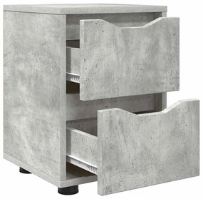 vidaXL Κομοδίνο Σκυρόδεμα Γκρι 30,5 x 30 x 43 εκ Επεξεργασμένο ξύλο