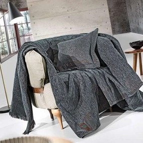 Ριχτάρι Balance Anthracite Guy Laroche Διθέσιο 170x250cm Βαμβάκι-Ακρυλικό