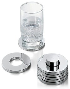 Σουβέρ Rings 192002 (Σετ 7τμχ) Φ9cm Inox Philippi Μέταλλο