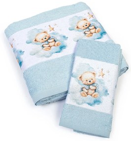 Βρεφικές Πετσέτες (Σετ 2τμχ) Dimcol Bear 301 Sky Blue
