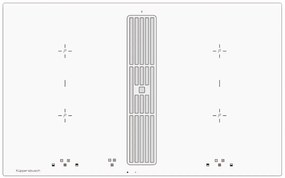 Küppersbusch KMI8500.0WR Λευκό Επαγωγικό πλατώ εστιών με ενσωματωμένο απορροφητήρα 830mm
