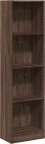 vidaXL Βιβλιοθήκη Καφέ Δρυς 40x24x143 εκ. από Επεξεργασμένο Ξύλο