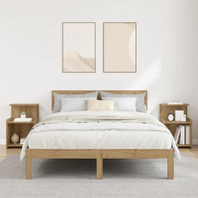 vidaXL Κομοδίνα 2 τεμ Καρυδιά 40x35x60 εκ. Επεξεργασμένο ξύλο