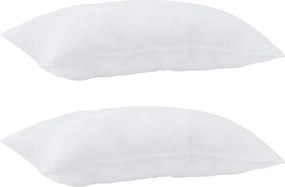 vidaXL Μαξιλάρι με μαξιλάρι Λευκό Βαμβάκι και Πολυεστέρας