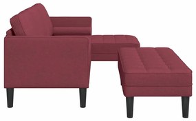 vidaXL Σετ Καναπέ με μαξιλάρι 2 pcs Κόκκινο Πολυεστέρας