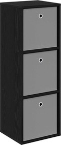 vidaXL Πλαϊνό γραφείο με συρτάρι Μαύρη Οξυά 35 x 32 x 99,5 εκ
