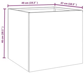 Ζαρντινιέρες 2τεμ. 49x47x46εκ Ατσάλι Σκληρυθέν στον Αέρα - Καφέ