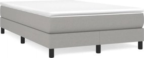 vidaXL Κρεβάτι Boxspring με Στρώμα Ανοιχτό Γκρι 120x200 εκ. Υφασμάτινο