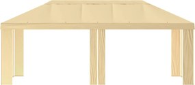 vidaXL Κάλυμμα Γκαζebo 6 x 3 m Κρεμ Πολυεστέρας 190 gsm