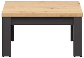 Τραπεζάκι σαλονιού Boston CG108, Artisan δρυς, Γραφίτης, 40x75x75cm, Πλαστικοποιημένη μοριοσανίδα, Γωνιακός