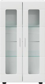 vidaXL Πλαϊνό γραφείο με ράφι με πόρτα FLORIN Λευκό 55,5 x 29 x 100 εκ
