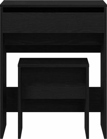 vidaXL Τραπέζι ντυσίματος 2 τμχ. Μαύρη δρυς 60 x 40 x 75 cm