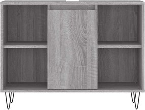 vidaXL Ντουλάπι Μπάνιου Γκρι Sonoma 80 x 33 x 60 εκ. από Επεξεργ. Ξύλο