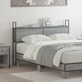 vidaXL Κεφαλάρι Αποθήκης Γκρι sonoma 160 cm Επεξεργασμένο ξύλο