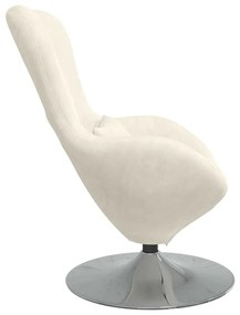 vidaXL Κάθισμα-αυγό Κρεμ 63 x 73 x 90 εκ Βελούδο