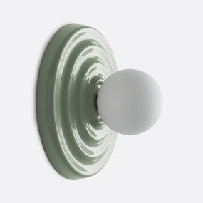 Φωτιστικό τοίχου από κεραμικό και οπαλίνα, Holi