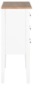vidaXL Συρταριέρα Λευκή 54 x 30 x 80 εκ. από Μασίφ Ξύλο