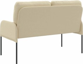 vidaXL Καναπέδες με μαξιλάρι 110cm Κρεμ Κόντρα πλακέ