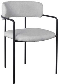 Πολυθρόνα Gillan ΕΜ787,2 54x54x81cm Grey-Black Metal, Fabric