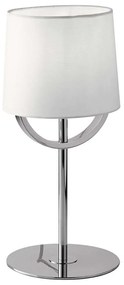 Φωτιστικό Επιτραπέζιο Astoria I-ASTORIA-L1 1xE27 Φ18cm 40,5cm Chrome Με Αμπαζούρ White Luce Ambiente Μέταλλο,Ύφασμα