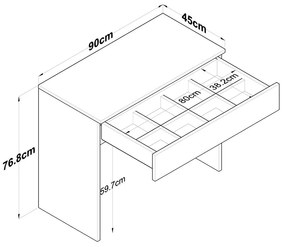 Τουαλέτα Artemisia pakoworld λευκό 90x45x76.8εκ - 182-000047