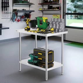 VEVOR Stainless Steel Work Table Commercial Kitchen Work Food Prep Table 24"x36"