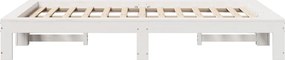 vidaXL Σκελετός Κρεβ. Χωρίς Στρώμα Λευκό 120x200 εκ Μασίφ Πεύκο