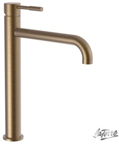 Μπαταρία Νιπτήρα Υψηλή με Βαλβίδα Clic-Clac Τech La Torre Antique Brass 12507-221