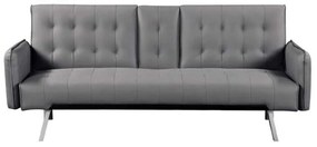 Καναπές Κρεβάτι WELLS PU Γκρι 188x82x80cm Bed:168x100x36cm