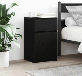 vidaXL Κομοδίνα 2 Τεμ. Μαύρα 39x35x65 εκ. από Επεξεργασμένο Ξύλο