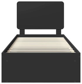vidaXL Σκελετός Κρεβατιού Μαύρο 100 x 200 cm Στερεά ξυλεία πεύκου