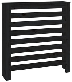 vidaXL Κάλυμμα Καλοριφέρ Μαύρο 79,5x19x84 εκ. από Μασίφ Ξύλο Πεύκου