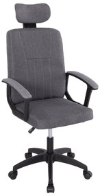 ΚΑΡΕΚΛΑ ΓΡΑΦΕΙΟΥ NIMBLE HM1199.12 ΓΚΡΙ ΥΦΑΣΜΑ-ΜΑΥΡΟΣ ΣΚΕΛΕΤΟΣ&amp;ΒΑΣΗ NYLON 59x64x122Υεκ