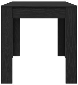 vidaXL Τραπέζι Τραπεζαρίας Μαύρο Δρυς 140x74,5x76 εκ. Φτιαγμένο από ξύλο