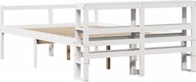 vidaXL Κρεβάτι Ηλικιωμένου με Κεφαλάρι Λευκό 120x200 εκ. Μασίφ Πεύκο