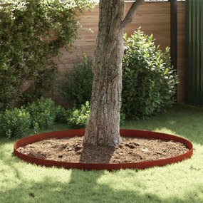 vidaXL Περίγραμμα γκαζόν 4 pcs Σκ rusty 450 x 0.05 x 15 εκ