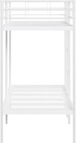 vidaXL Κουκέτα χωρίς στρώμα Λευκό 80x200 cm Ατσάλι