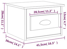 Κομοδίνο Επιτοίχιο Sonoma Δρυς 41,5 x 36 x 28 εκ. - Καφέ