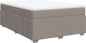 vidaXL Κρεβάτι Boxspring με Στρώμα Taupe 140x190 εκ. Υφασμάτινο
