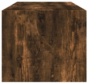 vidaXL Τραπεζάκι Σαλονιού Καπνιστή Δρυς 102x50x42εκ με Γυάλινες Πόρτες