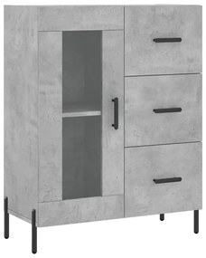 vidaXL Ντουλάπι Γκρι Σκυροδέματος 69,5x34x180 εκ. Επεξεργασμένο Ξύλο