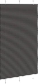 vidaXL Πλισέ περσίδα Μαύρο 115x200 cm Πλάτος υφάσματος 114,4 cm