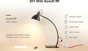 SONOFF Smart Διακόπτης RF2 433MHz, WiFi 2.4GHz, λευκό