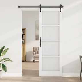vidaXL Εσωτερική Πόρτα με Γυαλί "ORKDAL" Λευκή 78x232x4 εκ.