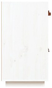 Μπουφές Λευκό 98,5x40x75 εκ. από Μασίφ Ξύλο Πεύκου - Λευκό