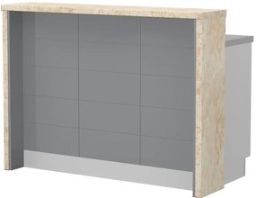 Πάγκος νησίδας Hudson-Μήκος: 135 εκ.-Γκρι-Latino Marble