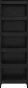 vidaXL Βιβλιοθήκη 60 x 30 x 189,5 εκ Επεξεργασμένο Ξύλο Μαύρη Οξυά
