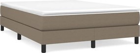 vidaXL Κρεβάτι Boxspring με Στρώμα Taupe 140x200 εκ. Υφασμάτινο